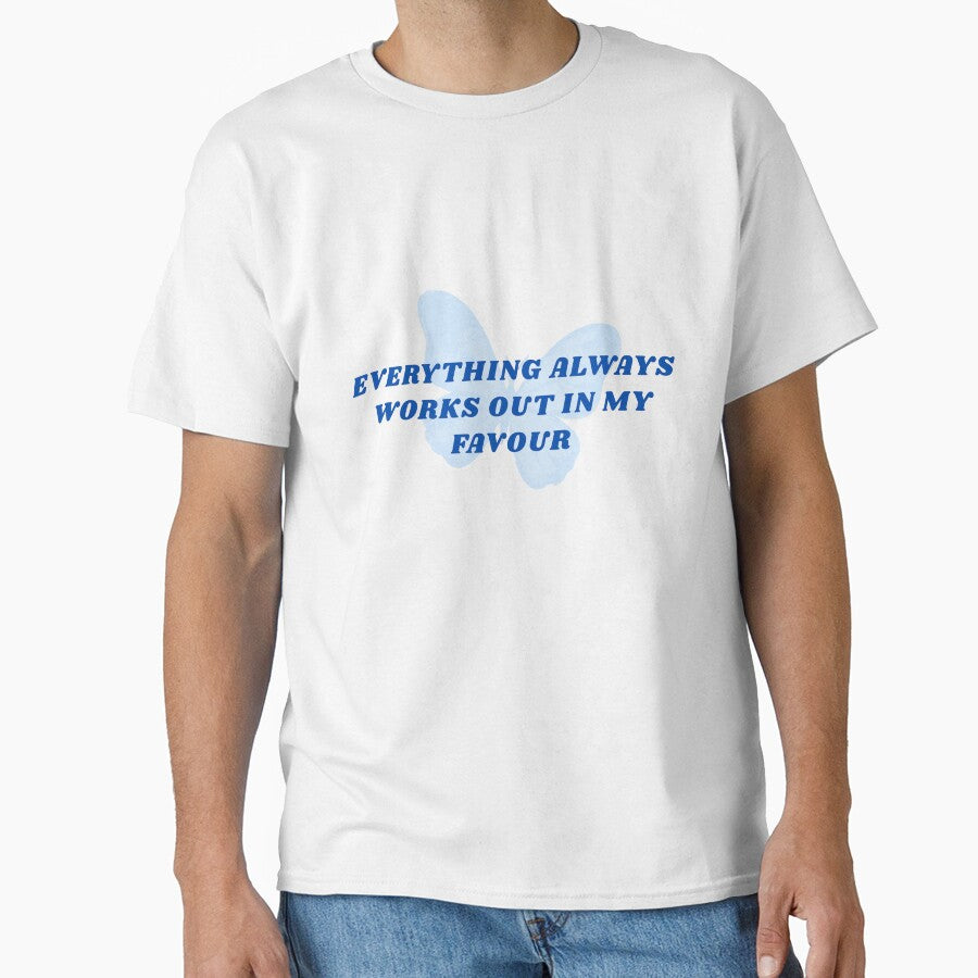 Everything Always Works Out in My Favour – Positive Affirmation Quote Design by Dharaamagnetiix