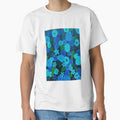 Blue and green floral print by amfabricante