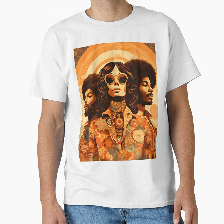 Retro 70s Pop Art Orange Brown #1 by Prints and Lifestyle