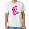 Glitter Pink Z Initial Sticker by LazyCreativeCo
