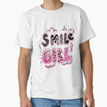 Smile Girl positive humour quote typography. by happiartworks