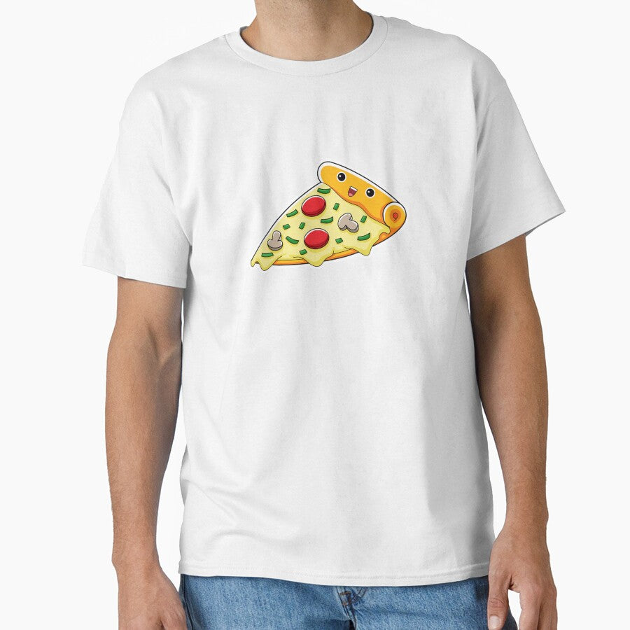 Cute Kawaii Happy Pizza Slice Face by KawaiiStickers-