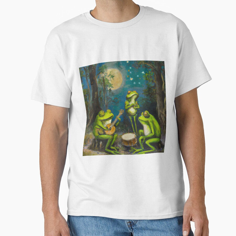 Goblincore Oil Painting Frog Orchestra by soulfulprintss8