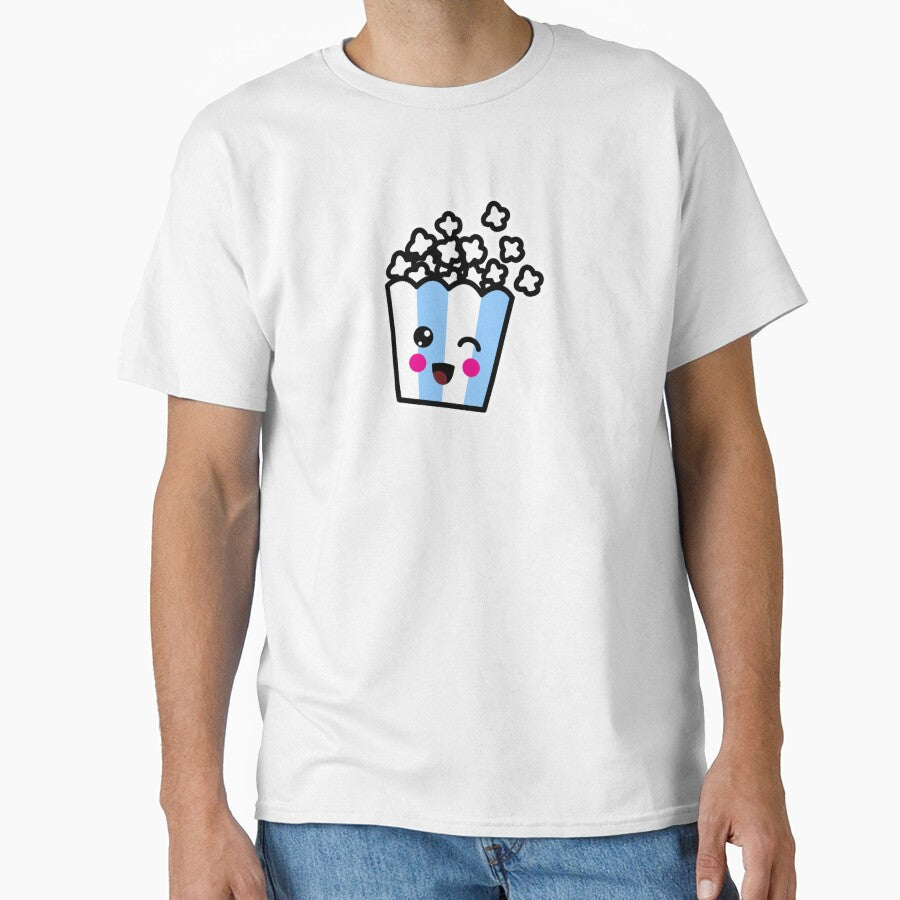 Cute Kawaii Happy Face Popcorn by KawaiiStickers-