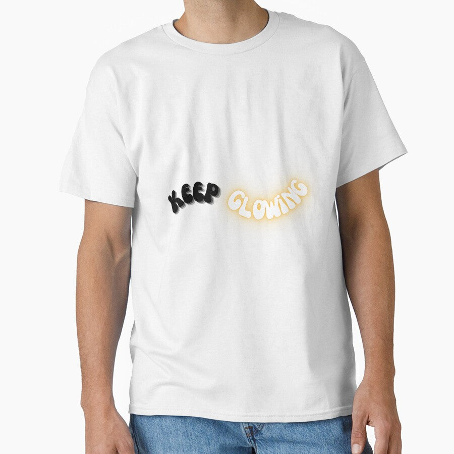 Keep Glowing ✨ – Positive Motivational Quote Sticker, T-Shirt & Gift by Aesthetic St1ckers