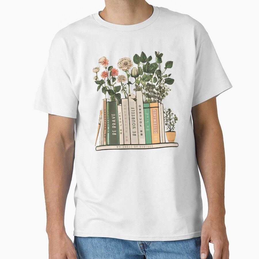 My Shelf of Virtues Stickers, Bookshelf t-shirt, Book lover mug, Book lover stickers, Bookworm Gift, Bookish Gift by Noe Mill