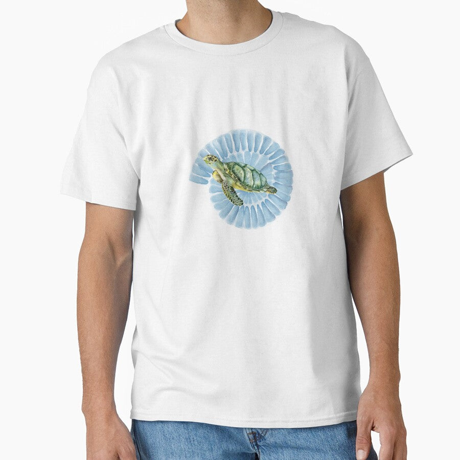 Turtle Ocean Spiral – Marine Life Aesthetic Design by ColorNest Designs