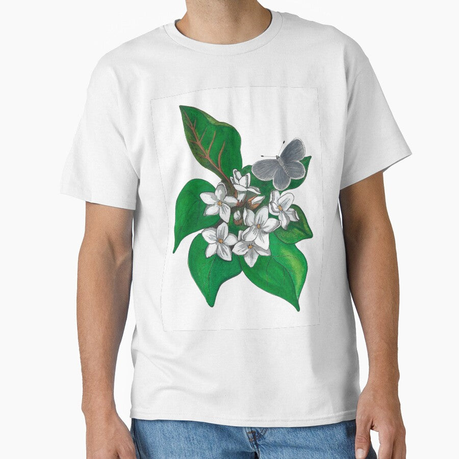 Mayflower Blossoms with Butterfly by Kelly Frohnauer
