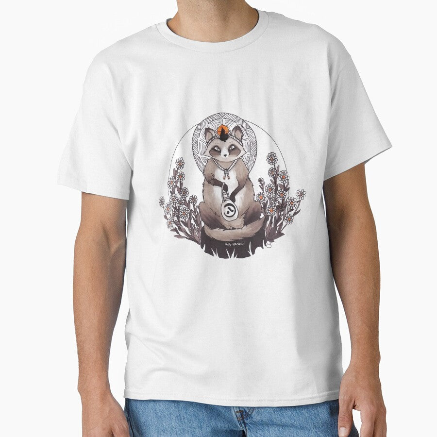 Tanuki et Fleurs sauvages by hollykachari Unisex