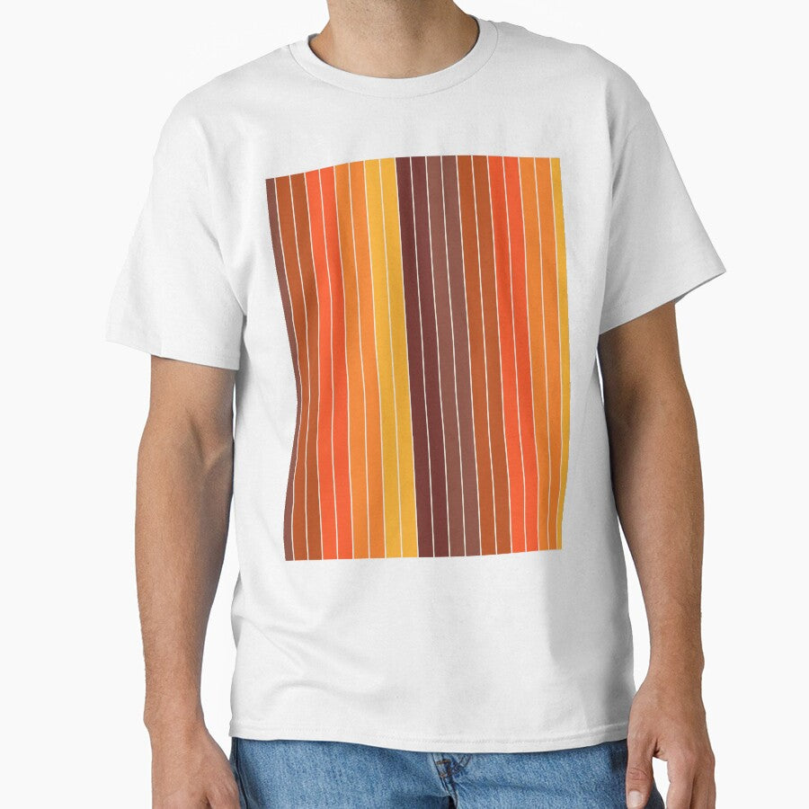 70's Graphic Stripes in Orange Ombre by YesterdayColl