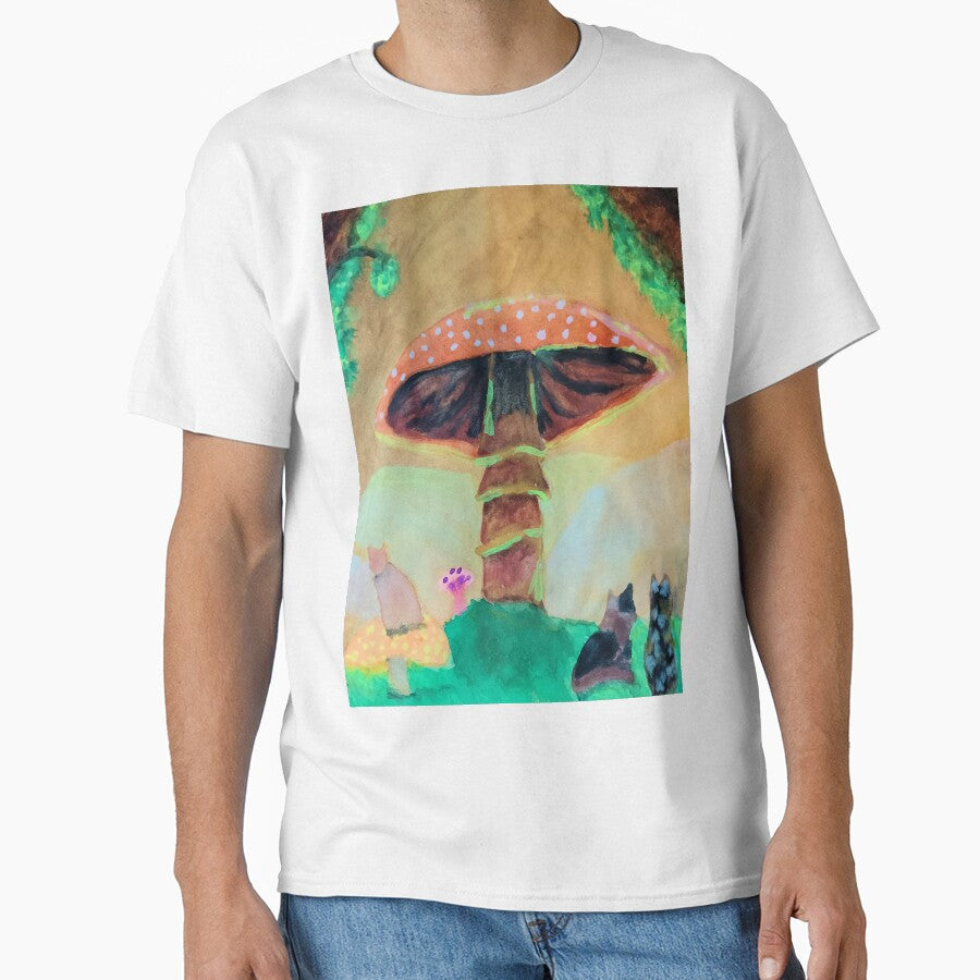 The Great Mushroom Cave Watercolor Painting by SoleiaFlur