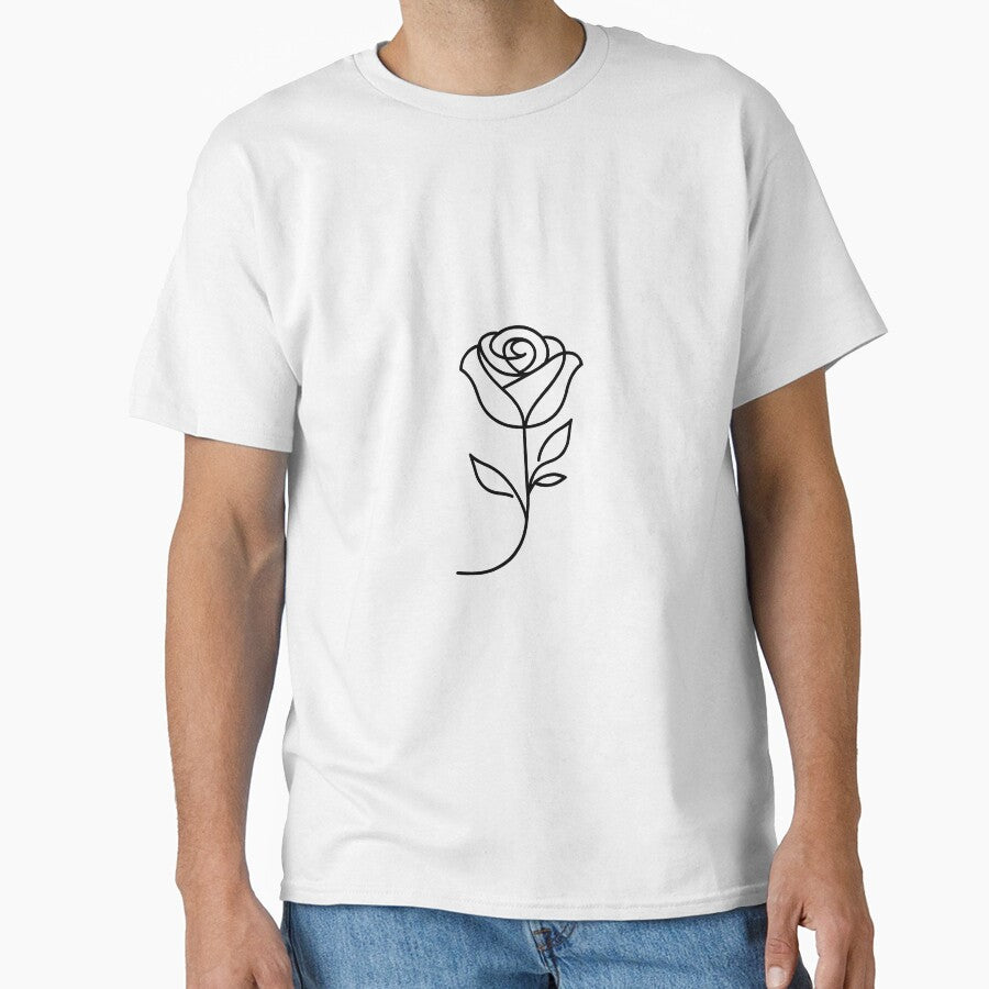 Minimalist Rose Line Art by designssamaya