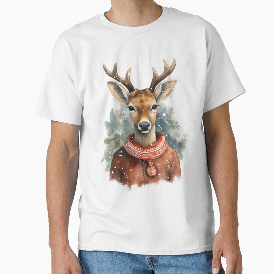 Cute Christmas Xmas Deer by OliveAndSnow