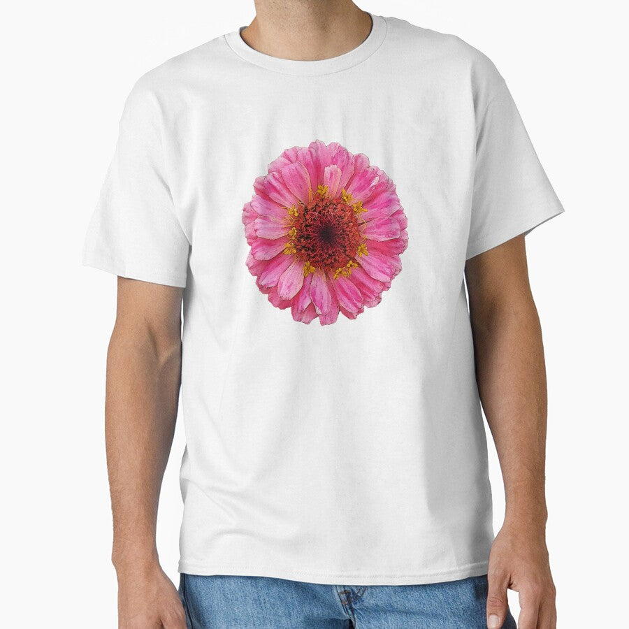 Realistic Pink Zinia Flower by monica-mirt