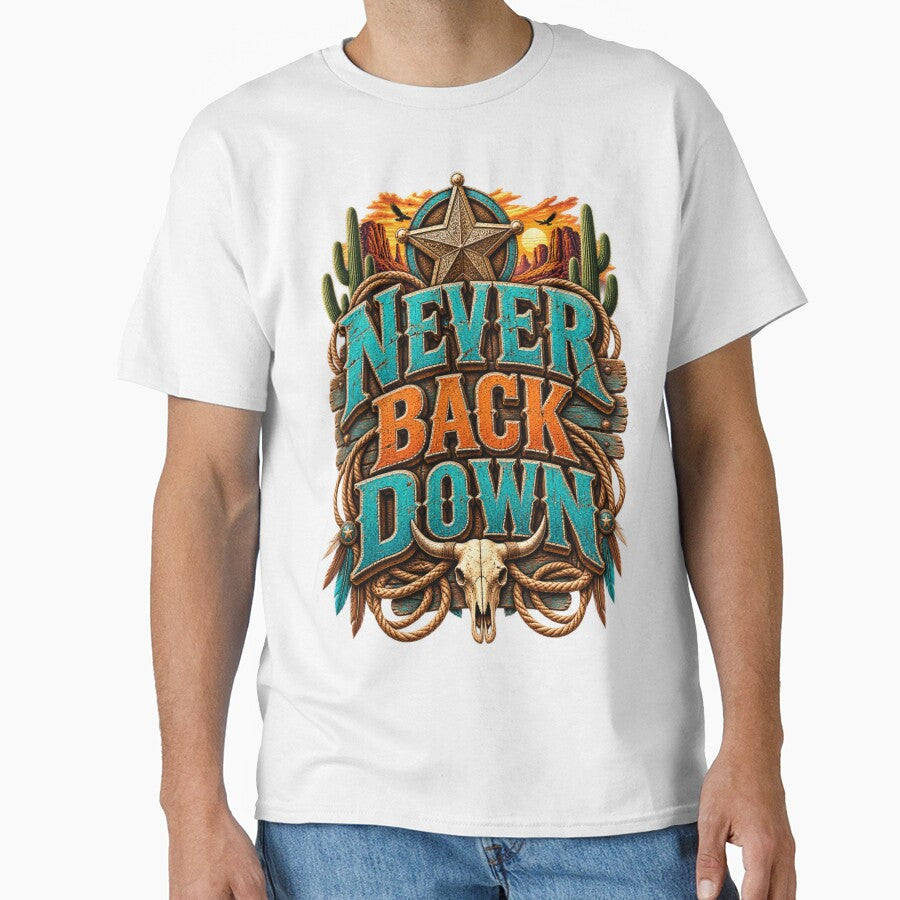 Never Back Down Western by ShivCraftStudio