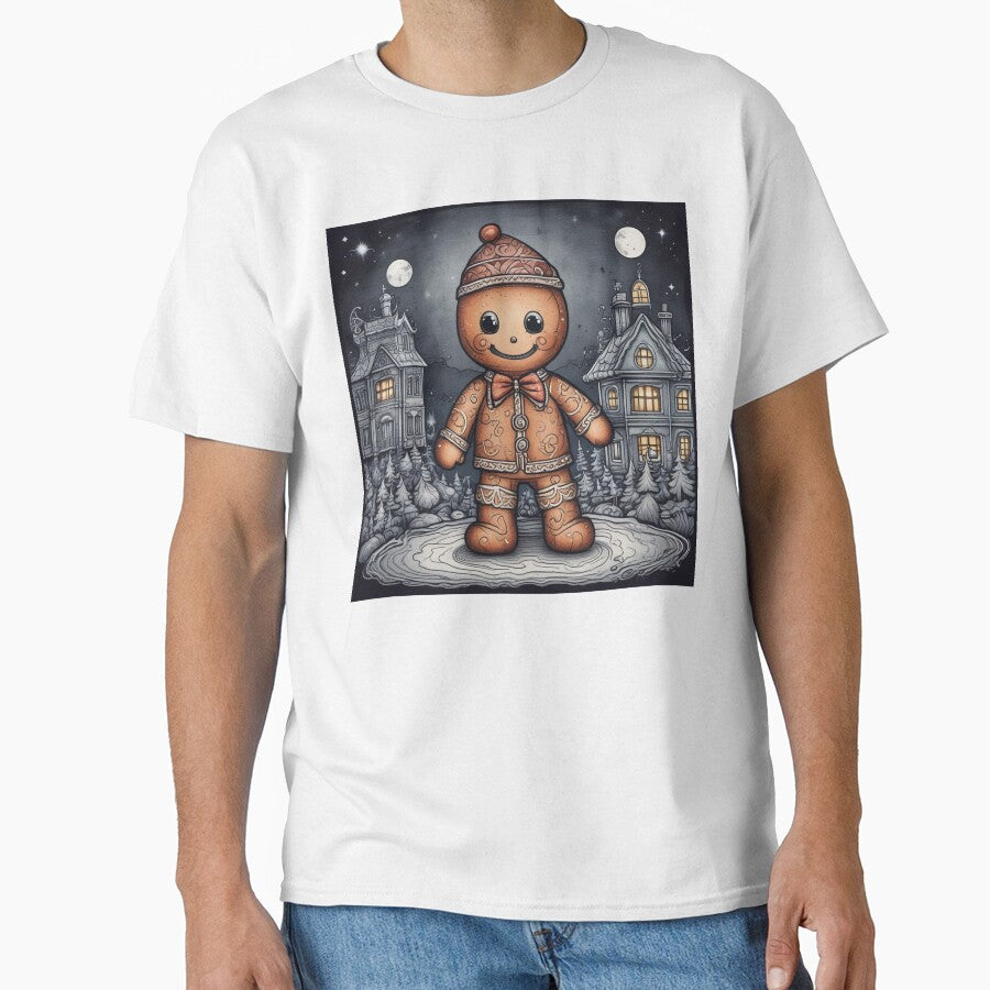 2025 Christmas and Holiday Gingerbread man - Watercolor & Ink 2 by KBMediaArt