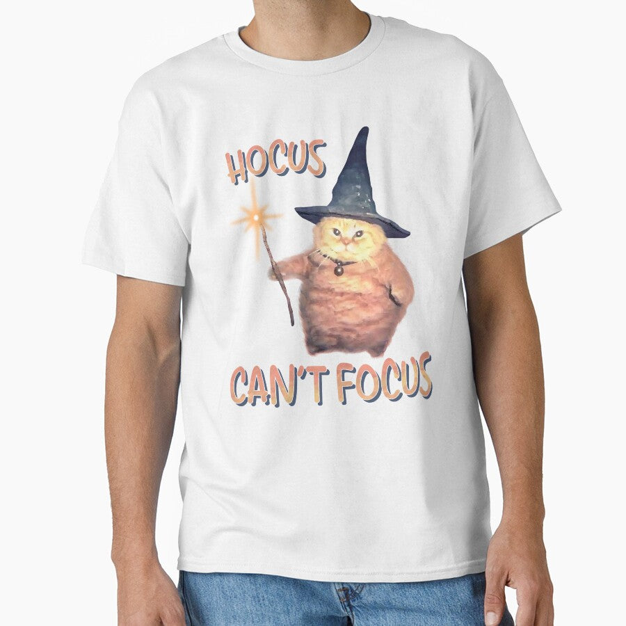Funny Hocus Cant Focus Cat by RebeccaLittlee