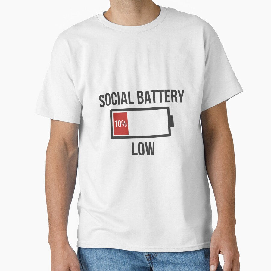 Social Battery Low Retro Quote by tushartanvir