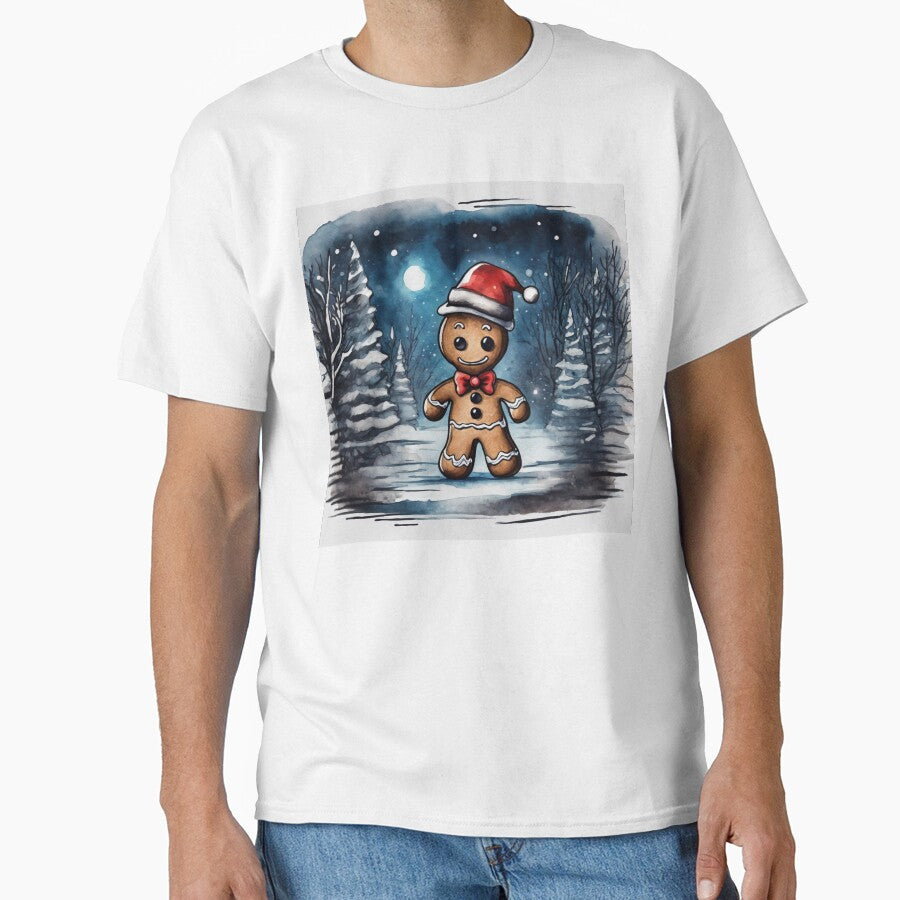 Christmas and Holiday Gingerbread man - Watercolor & Ink 21 by KBMediaArt