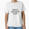 Tired Vet Tech Club Sticker – Veterinary Technician Life Humor by backwoodsdsgn