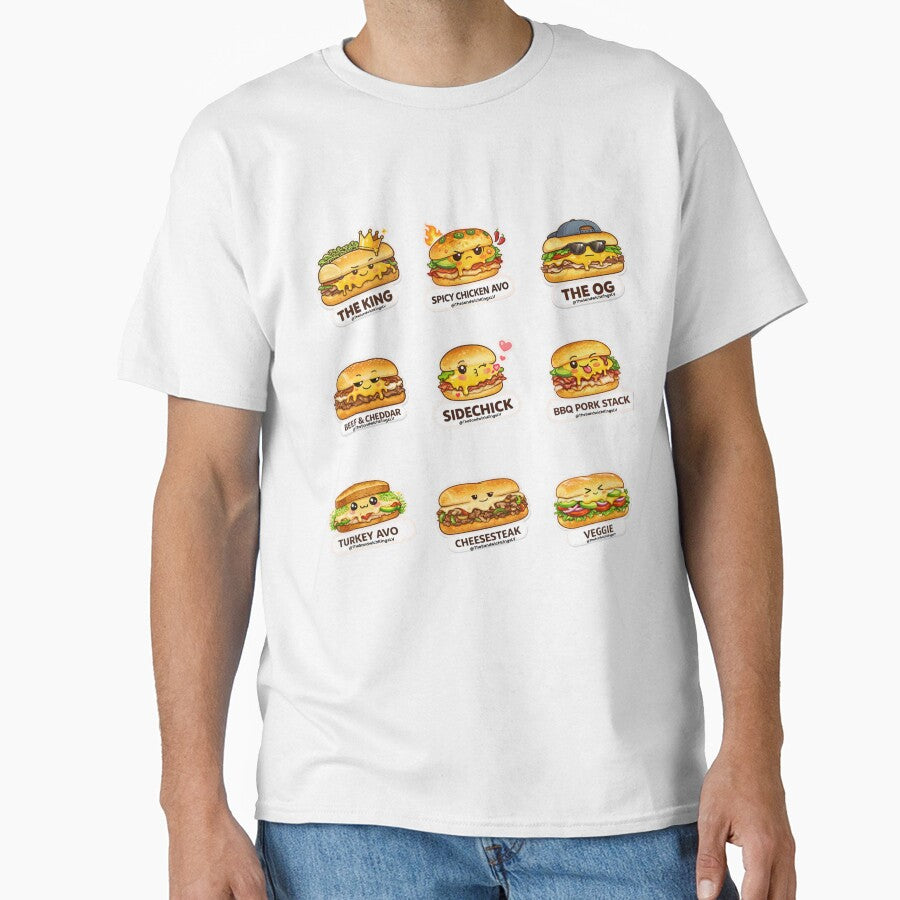 Cute Kawaii Sandwich Sticker Collection | Deli Sandwich Characters Foodie Art by Arismatica Design