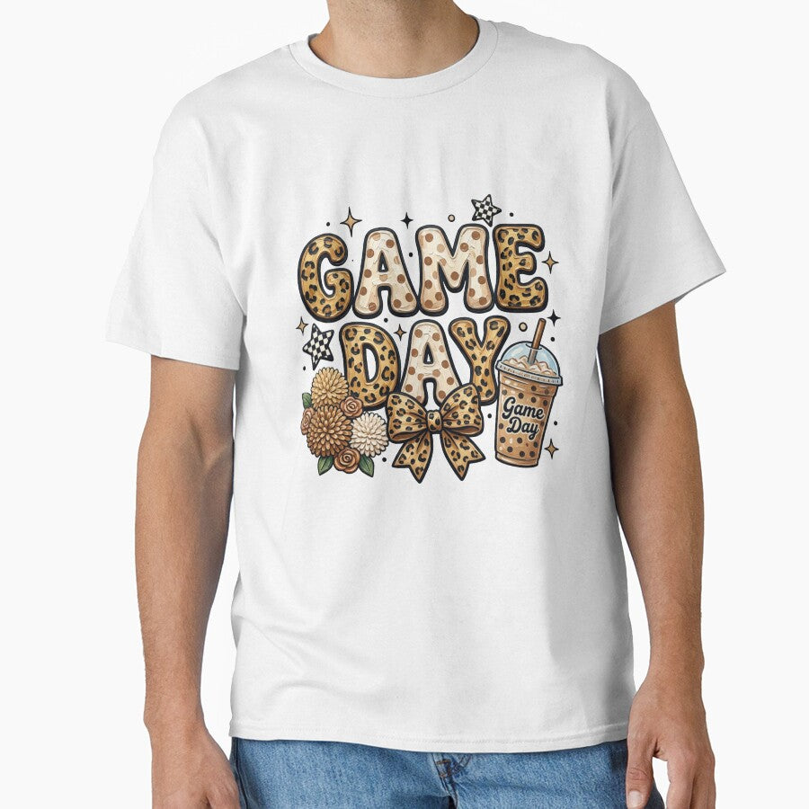 Neutral Leopard Game Day Aesthetic Sports Season Typography by raedattia