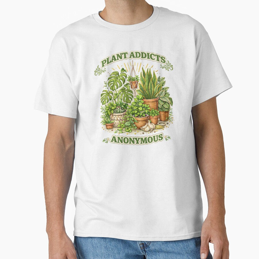 Plant Addicts Anonymous – Botanical Embroidery Style Design by SigilandThread