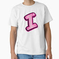 Glitter Pink I Initial Sticker by LazyCreativeCo
