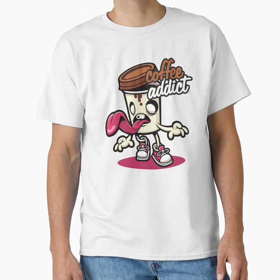 Adorable Coffee Addict Cartoon Character by StickerAndLove