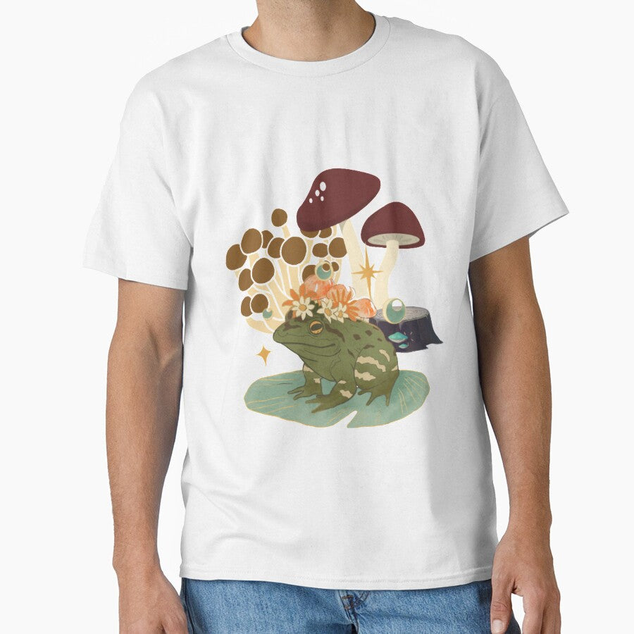 Magical frog under mushrooms- Vintage retro anime by Kawaiishizz