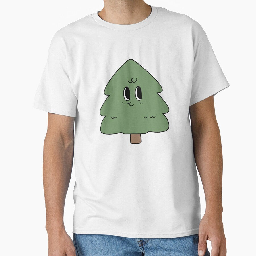 christmas tree groovy retro cute kawaii smiley xmas vibes by TNwandesignart