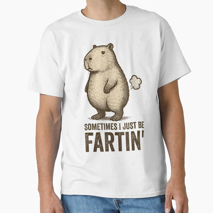Sometimes I Just Be Farting Funny Fart Art for Men Women Kids , Capybara Gift Lover by DZIRI NAJAT