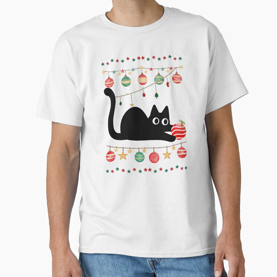 Christmas Cat Playing with Christmas Ornament - Funny Cat Lover Gift by ToxiCool
