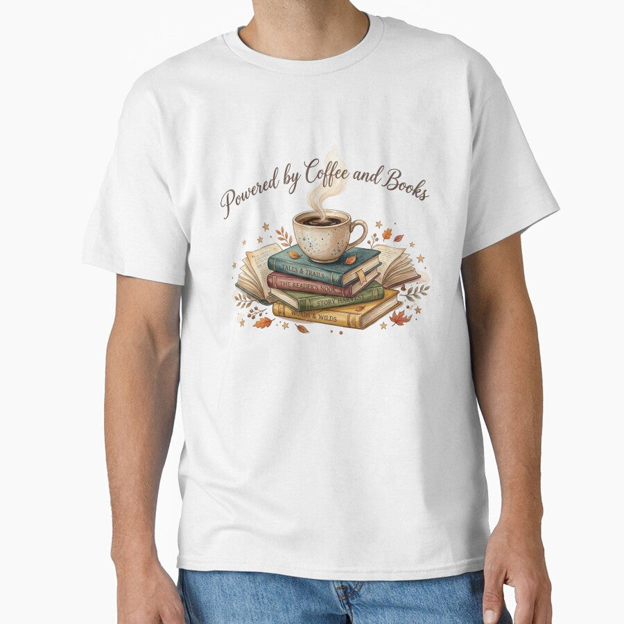 Cozy Powered by Coffee and Books Aesthetic Sticker by sanorastyle
