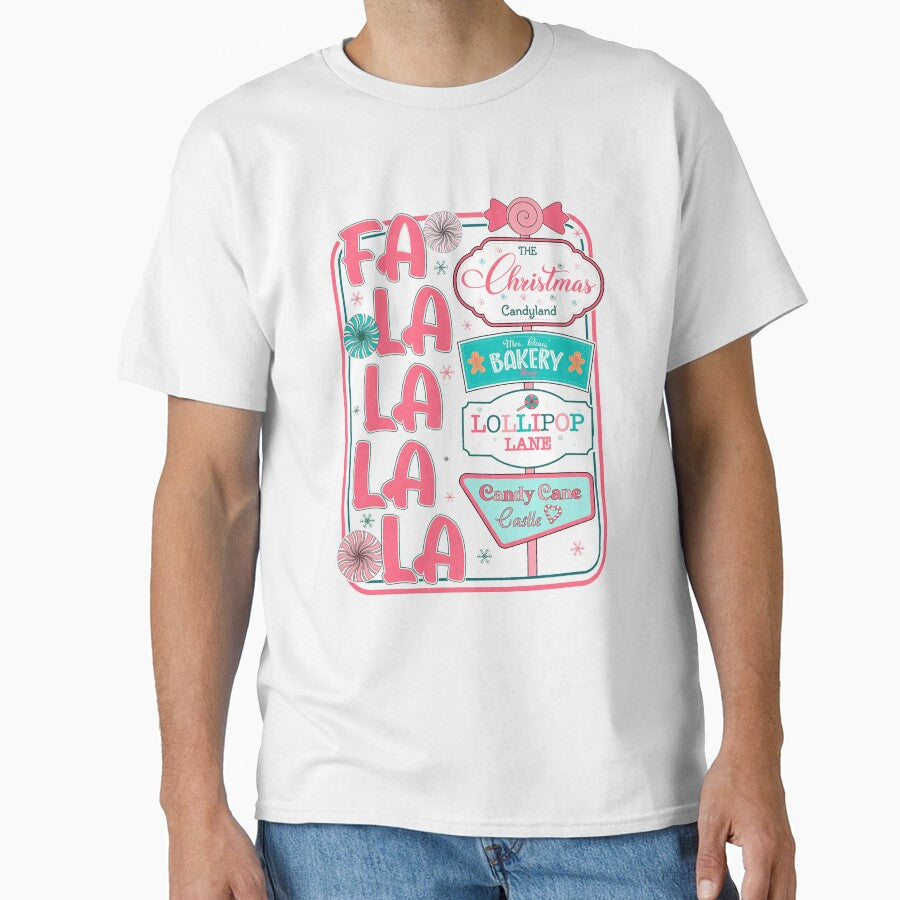 Fa la la, Christmas, Retro Christmas, Christmas collage, Falala sublimation, Coquette checkered christmas by johnfitz-tee