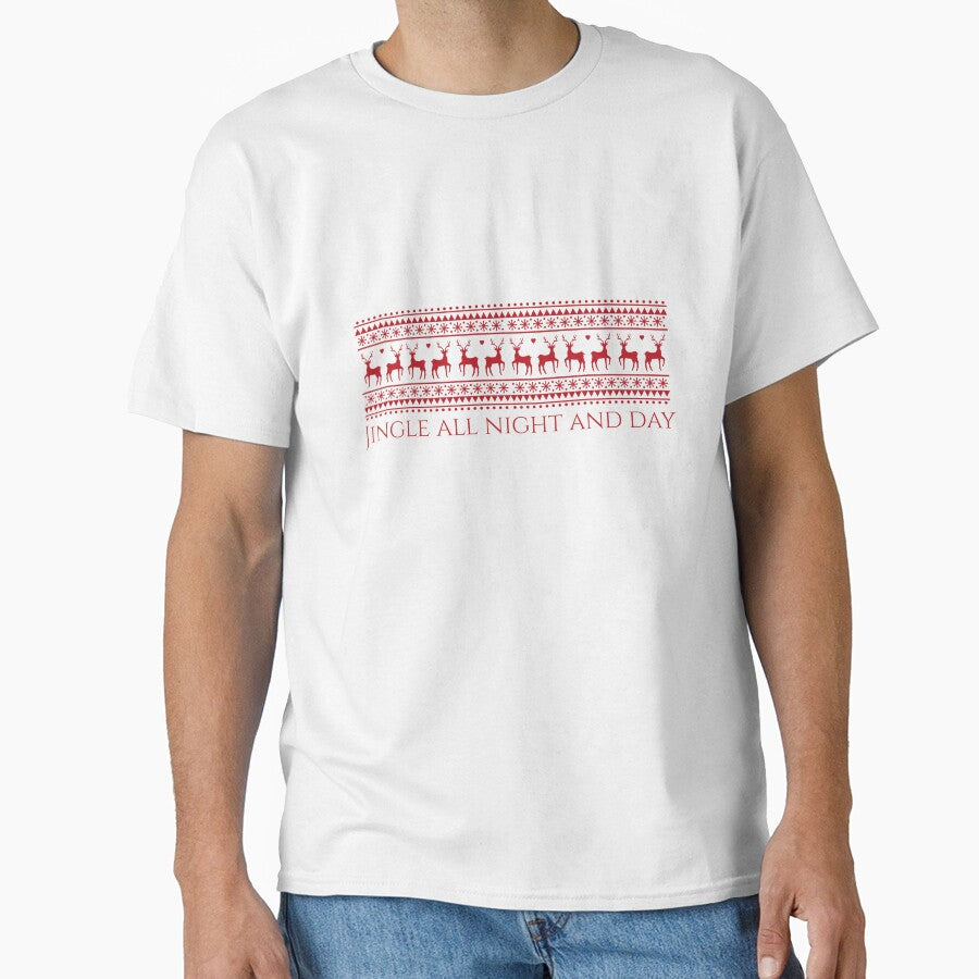 Jingle All Night and Day – Retro Christmas Sweater Style Design by printzy Lab