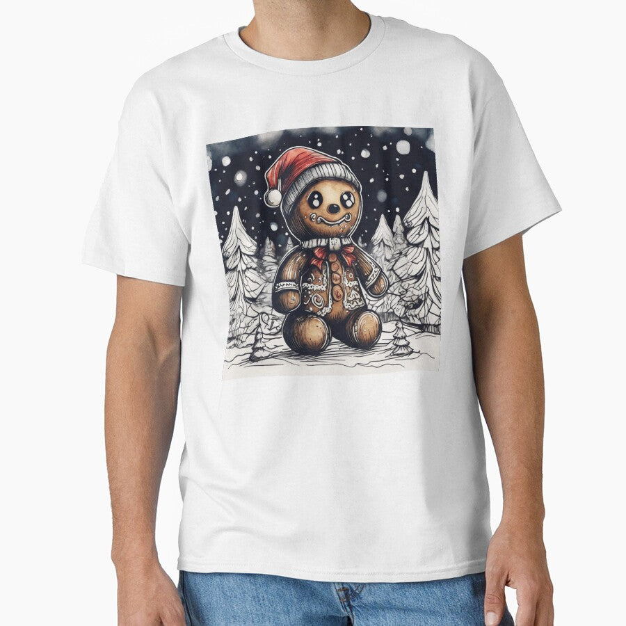 Christmas and Holiday Gingerbread man - Watercolor & Ink 16 by KBMediaArt