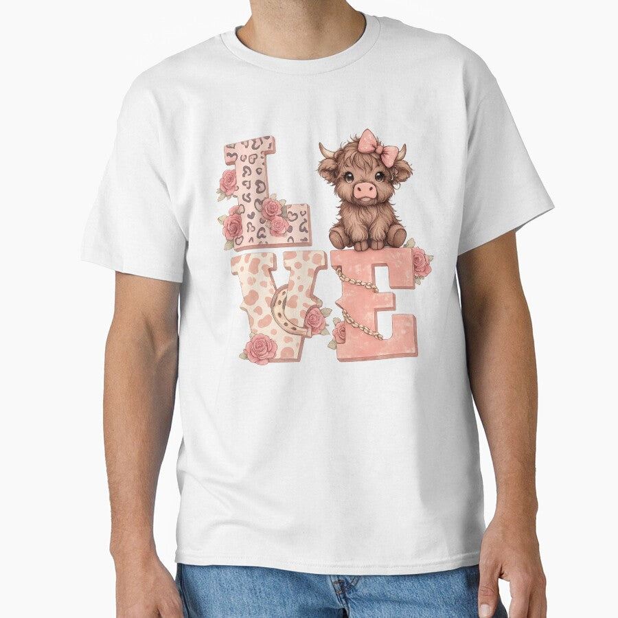 Valentines Highland Cow Love Western Style Gift by Masaw