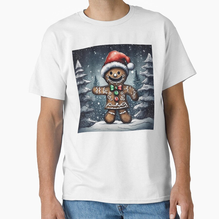 Christmas and Holiday Gingerbread man - Watercolor & Ink 17 by KBMediaArt