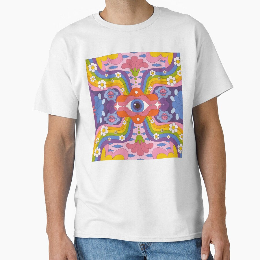 Hand Drawn Psychedelic Groovy Background by Peekonet