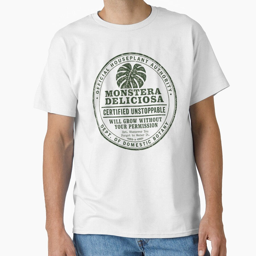 Funny Monstera Gift Certified Unstoppable Plant Parent Humor Houseplant Lover Gift Monstera Stamp Sticker Shirt Plant Mom Gift by Fanverse Merchandise