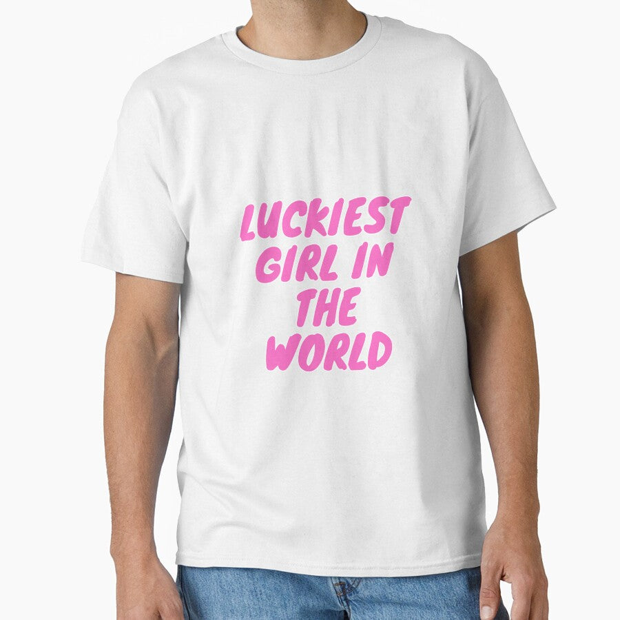 Lucky Girl, Luckiest Girl, Lucky, Daily Affirmation, Pink by Magic Love Art Print