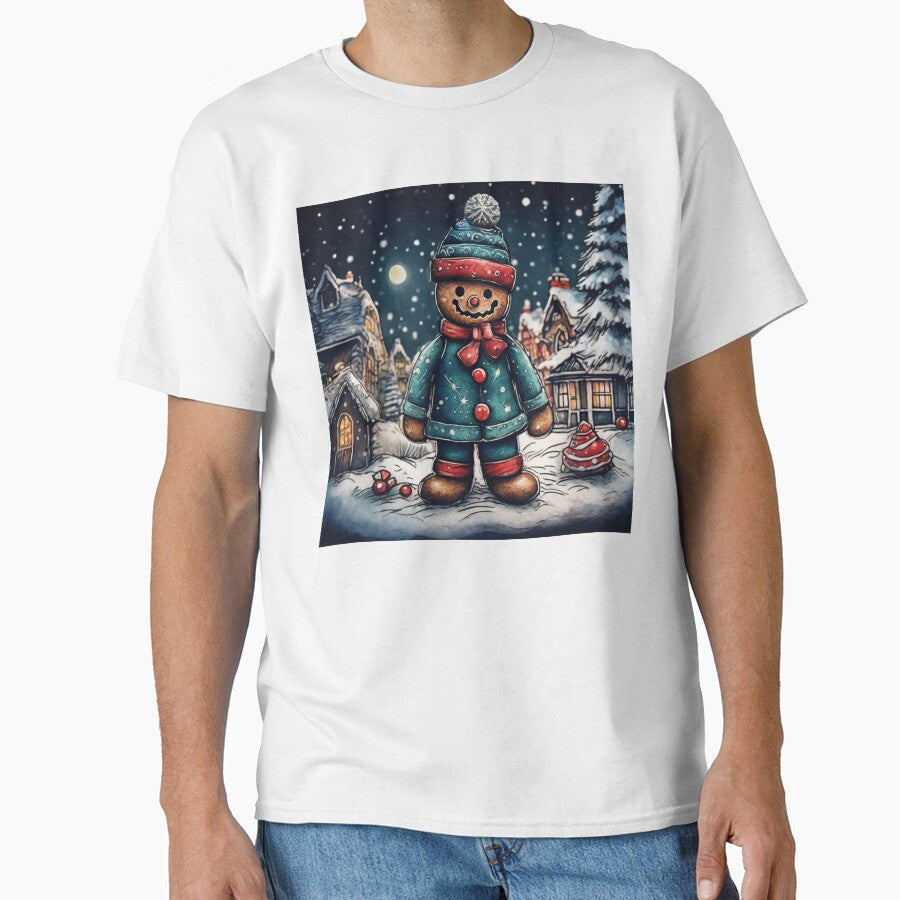 Christmas and Holiday Gingerbread man - Watercolor & Ink 8 by KBMediaArt