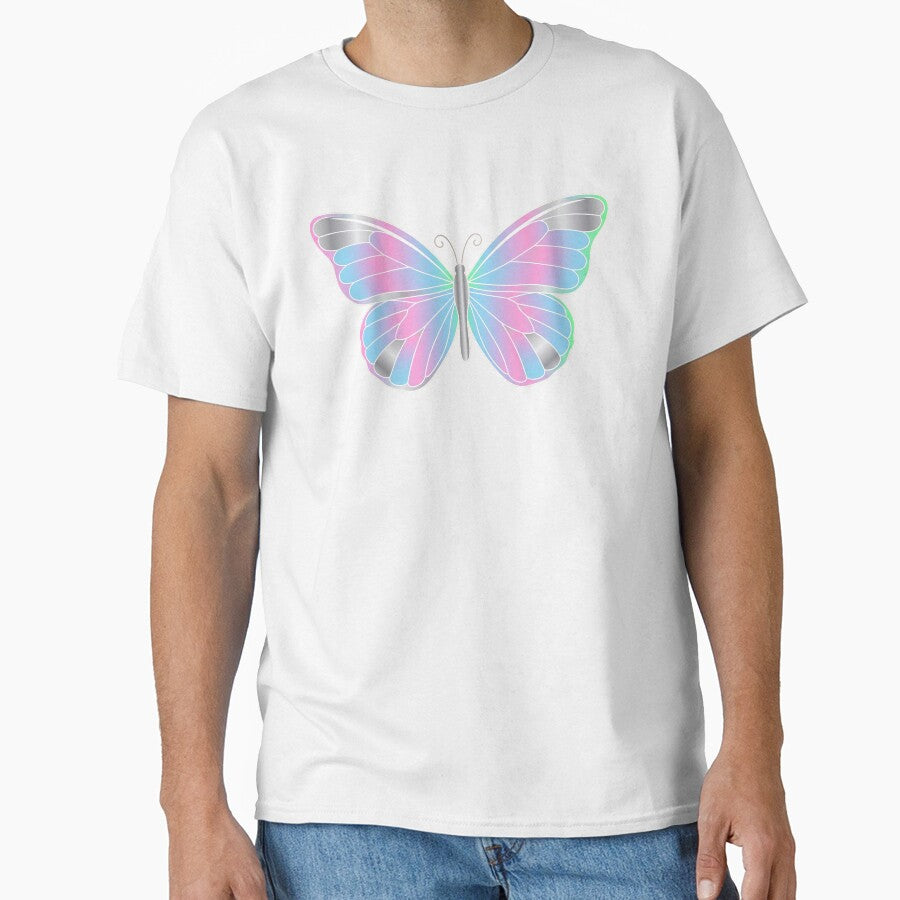 Chrome Holographic Butterfly Y2K Illustration by Ninjacatoff