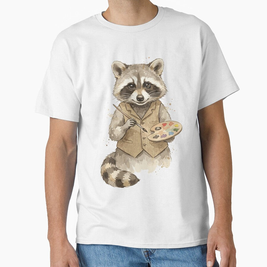 Light Academia: Painter Raccoon by bapupa
