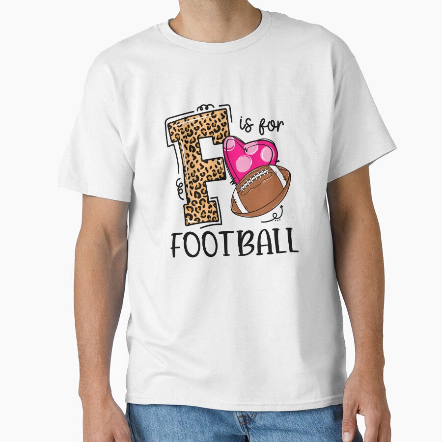 Game Day F Is For Football Funny Team Sports Gifts Men Women by AdellAddie