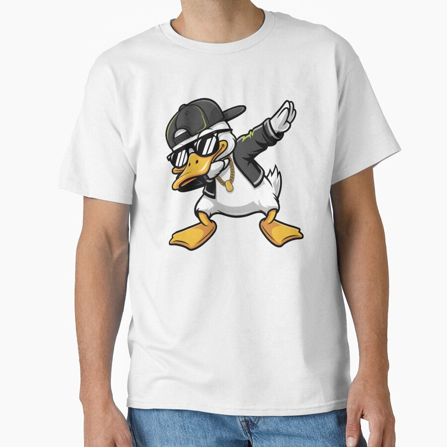 Cool Dabbing Duck Gangsta – Funny Cartoon Streetwear Animal Sticker by Aknarin Thika