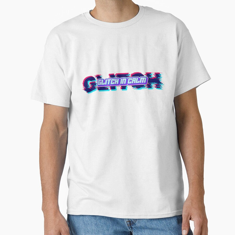 Glitch in Calm Cyberpunk Shirt - Vaporwave Aesthetic Techwear Tee by NeuralBrush27