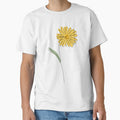 Line art flower drawing, yellow color by asbno19