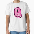 Glitter Pink Q Initial Sticker by LazyCreativeCo